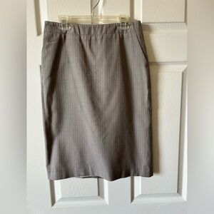Banana Republic Taupe Pinstripe Pencil Skirt